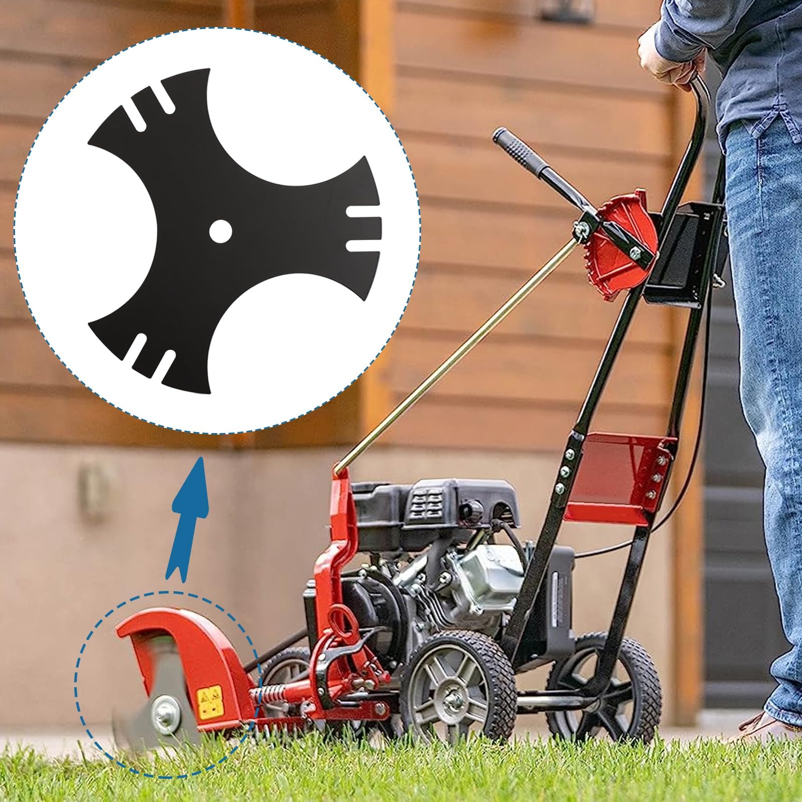 Edger Blade 781-0748 781-0748-0637 for Craftsman Troy-Bilt MTD Lawn Edger - 3-Side 9" Tri-Star Trencher Blade for B&S Sears McLane Gas Edger,Replace 40-009 490-105-M017 981-0748- 2 PCS - Image 6